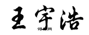 胡问遂王宇浩行书个性签名怎么写