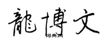 王正良龙博文行书个性签名怎么写