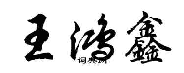 胡问遂王鸿鑫行书个性签名怎么写