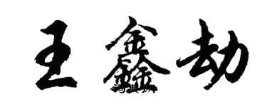 胡问遂王鑫劫行书个性签名怎么写