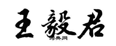 胡问遂王毅君行书个性签名怎么写