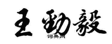 胡问遂王劲毅行书个性签名怎么写