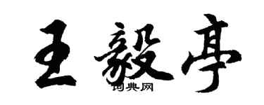 胡问遂王毅亭行书个性签名怎么写