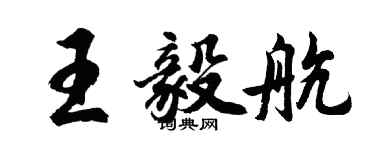 胡问遂王毅航行书个性签名怎么写