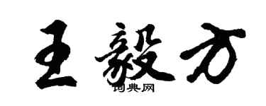 胡问遂王毅方行书个性签名怎么写