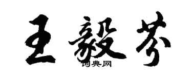 胡问遂王毅芬行书个性签名怎么写