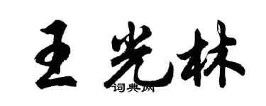 胡问遂王光林行书个性签名怎么写