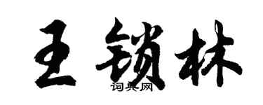 胡问遂王锁林行书个性签名怎么写