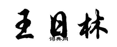 胡问遂王日林行书个性签名怎么写