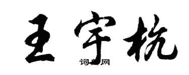 胡问遂王宇杭行书个性签名怎么写