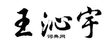 胡问遂王沁宇行书个性签名怎么写