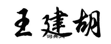 胡问遂王建胡行书个性签名怎么写