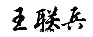 胡问遂王联兵行书个性签名怎么写