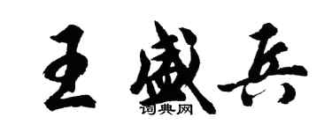 胡问遂王盛兵行书个性签名怎么写