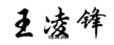 胡问遂王凌锋行书个性签名怎么写