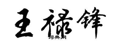 胡问遂王禄锋行书个性签名怎么写