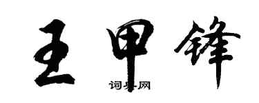 胡问遂王甲锋行书个性签名怎么写