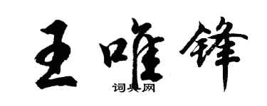 胡问遂王唯锋行书个性签名怎么写