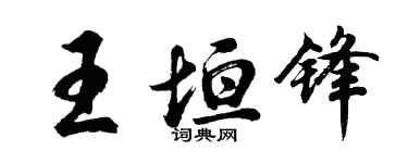 胡问遂王垣锋行书个性签名怎么写