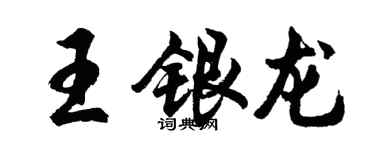 胡问遂王银龙行书个性签名怎么写