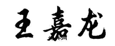 胡问遂王嘉龙行书个性签名怎么写