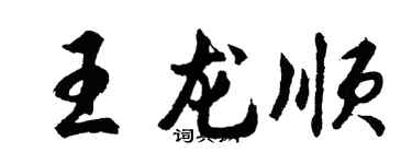 胡问遂王龙顺行书个性签名怎么写