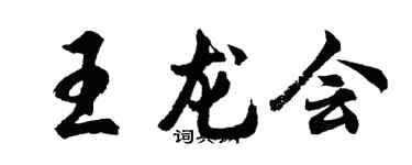胡问遂王龙会行书个性签名怎么写