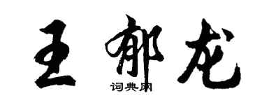 胡问遂王郁龙行书个性签名怎么写