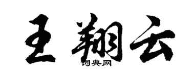 胡问遂王翔云行书个性签名怎么写