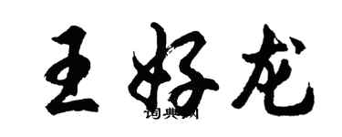 胡问遂王好龙行书个性签名怎么写