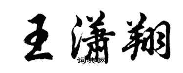 胡问遂王潇翔行书个性签名怎么写