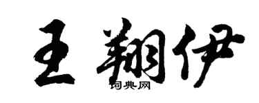 胡问遂王翔伊行书个性签名怎么写