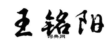 胡问遂王铭阳行书个性签名怎么写