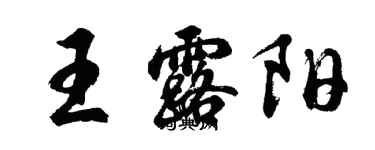 胡问遂王露阳行书个性签名怎么写