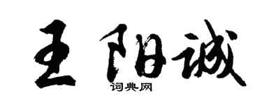 胡问遂王阳诚行书个性签名怎么写