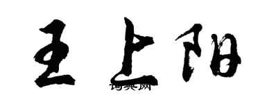 胡问遂王上阳行书个性签名怎么写