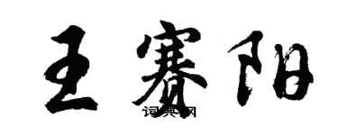 胡问遂王赛阳行书个性签名怎么写