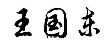 胡问遂王国东行书个性签名怎么写