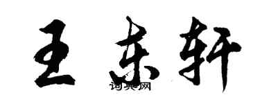 胡问遂王东轩行书个性签名怎么写
