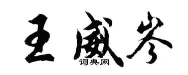 胡问遂王威岑行书个性签名怎么写