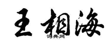 胡问遂王相海行书个性签名怎么写