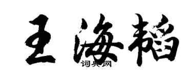 胡问遂王海韬行书个性签名怎么写