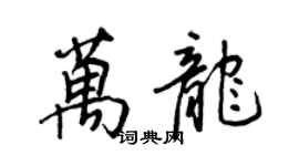 王正良万龙行书个性签名怎么写