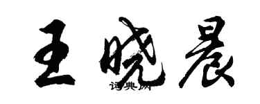 胡问遂王晓晨行书个性签名怎么写
