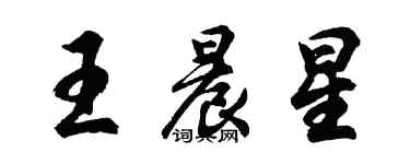 胡问遂王晨星行书个性签名怎么写
