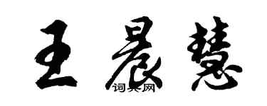 胡问遂王晨慧行书个性签名怎么写