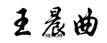 胡问遂王晨曲行书个性签名怎么写