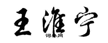 胡问遂王淮宁行书个性签名怎么写
