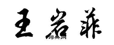 胡问遂王岩菲行书个性签名怎么写