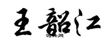 胡问遂王韶江行书个性签名怎么写